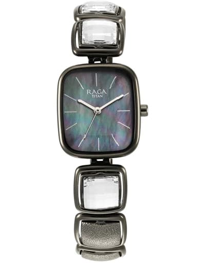 TITAN Raga Moments of Joy Watch with Grey Dial & Brass Strap 95136QM02 - Kamal Watch Company