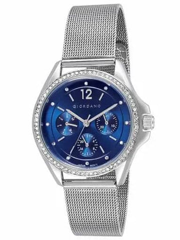 Giordano Womens Blue Dial Mesh Metal Analogue Watch 2940-22 - Kamal Watch Company