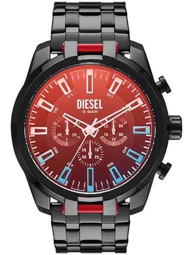 Diesel Split Chronograph Black-Tone Stainless Steel Watch DZ4589I - Kamal Watch Company