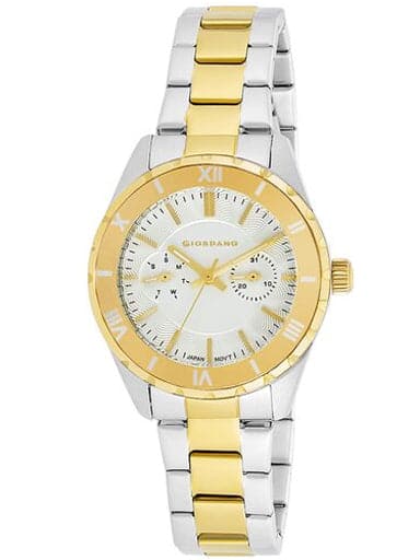 Giordano Women's Classic White Dial Two Tone Gold/Silver Metal Strap Watch 2931-44 - Kamal Watch Company