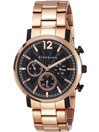 Giordano Mens Black Dial Multifunction Watch 1762-22 - Kamal Watch Company