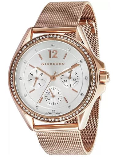 Giordano Multifunctional Silver Dial Women's Watch 2940-55 - Kamal Watch Company
