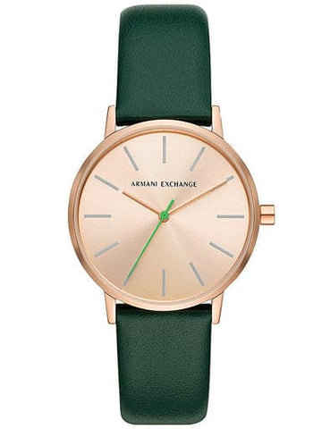 Armani Exchange Three-Hand Green Leather Watch AX5577I - Kamal Watch Company