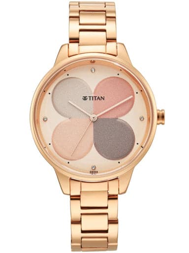 Titan Purple Glam It Up Multicoloured Dial Stainless Steel Strap Watch 2648Wm02