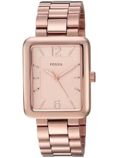 FOSSIL Atwater Rose Gold Dial Rose Gold-tone Ladies Watch ES4156I - Kamal Watch Company