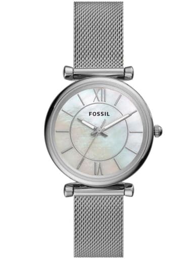Fossil Carlie Analog Mother of Pearl Dial Women's Watch ES4919I - Kamal Watch Company