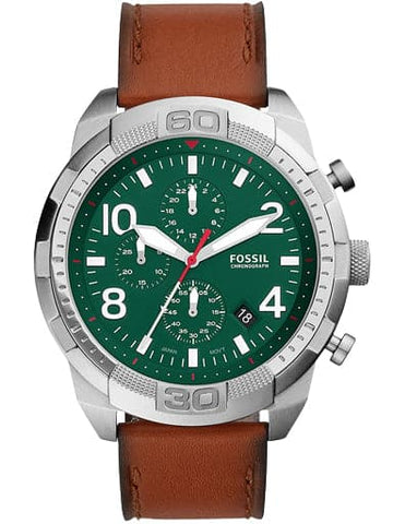 Fossil Bronson Chronograph Luggage Leather Watch FS5738 - Kamal Watch Company