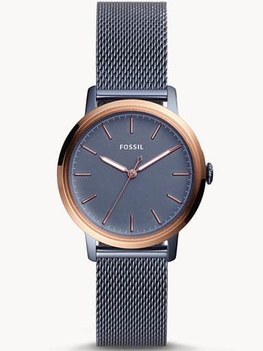 FOSSIL Neely Three-Hand Steel Blue Stainless Steel Watch ES4312I - Kamal Watch Company