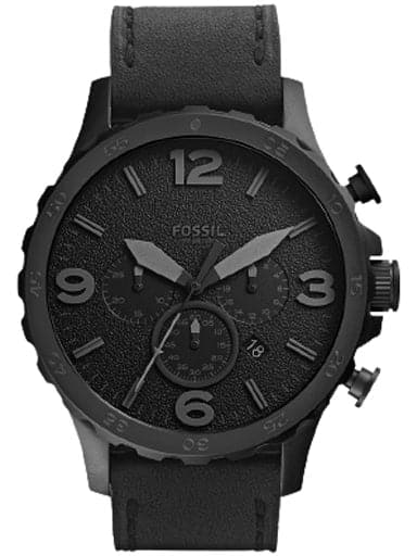 Fossil Nate Chronograph Black Dial Men's Watch JR1354 - Kamal Watch Company