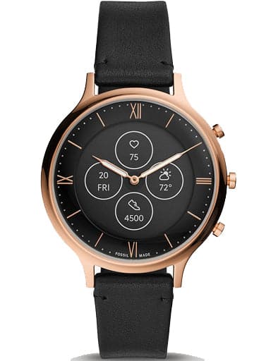 Fossil Hybrid Smartwatch Hr Charter Black Leather Ftw7011