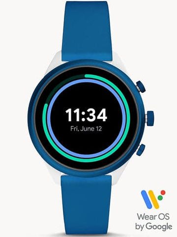 Fossil Sport Smartwatch 41mm Blue Silicone FTW6051 - Kamal Watch Company