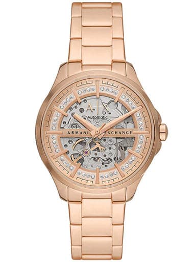 Armani Exchange Automatic Rose Gold-Tone Stainless Steel Watch AX5262 - Kamal Watch Company