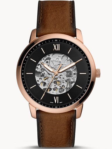 FOSSIL Neutra Automatic Brown Leather Watch ME3195 - Kamal Watch Company