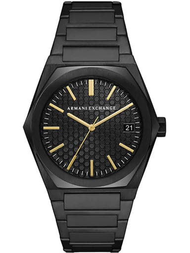 Armani Exchange Three-Hand Date Black Stainless Steel Watch AX2812 - Kamal Watch Company