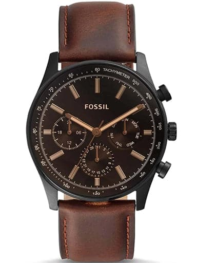 FOSSIL Sullivan Multifunction Brown Leather Watch BQ2457I - Kamal Watch Company