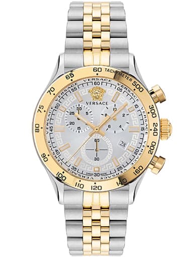 Versace Men'S Swiss Chronograph Hellenyium Two Tone Bracelet Watch Ve2U00422