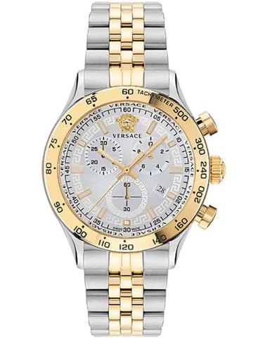 Versace Men's Swiss Chronograph Hellenyium Two Tone Bracelet Watch VE2U00422 - Kamal Watch Company