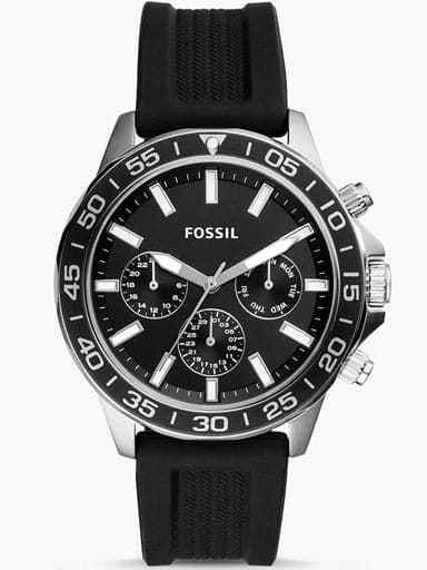 FOSSIL Bannon Multifunction Black Silicone Watch BQ2494I - Kamal Watch Company
