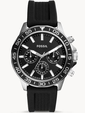 FOSSIL Bannon Multifunction Black Silicone Watch BQ2494I - Kamal Watch Company