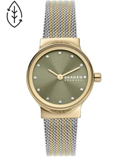 SKAGEN Freja Lille Two-Hand Two-Tone Stainless Steel Mesh Watch SKW3030 - Kamal Watch Company
