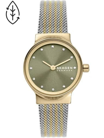 SKAGEN Freja Lille Two-Hand Two-Tone Stainless Steel Mesh Watch SKW3030 - Kamal Watch Company