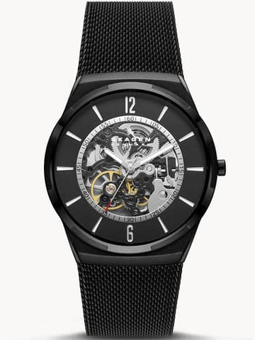 SKAGEN Melbye Automatic Midnight Stainless Steel Mesh Watch SKW6796 - Kamal Watch Company