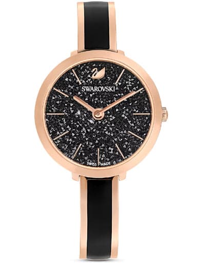 5484050 Swarovski Crystalline Delight Watch Metal Bracelet, Black, Rose Gold-T