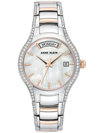 ANNE KLEIN Mother of Pearl Dial Metal Strap Watch AK3715MPRT - Kamal Watch Company