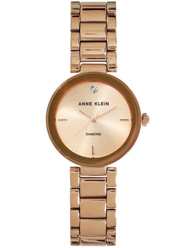 ANNE KLEIN Rose Gold Dial Two Toned Ceramic Strap Watch AK1362RGRG - Kamal Watch Company