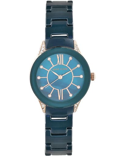 ANNE KLEIN Blue Dial Ceramic Strap Watch AK2388RGNV - Kamal Watch Company