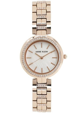 ANNE KLEIN Silver Dial Rose Gold Metal Strap Watch AK2968MPRG - Kamal Watch Company