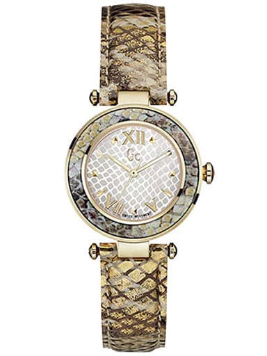 GC Women's Analogue Swiss Quartz Watch with Snake Skin Pattern Leather Y10003L1 - Kamal Watch Company