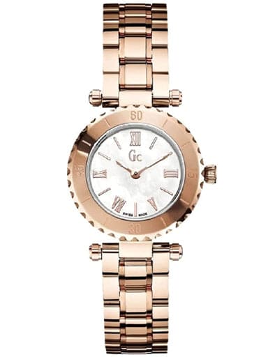 GC White Mother of Pearl Dial Ladies Rose Gold-tone Watch X70020L1S - Kamal Watch Company
