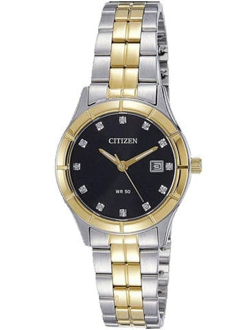 Citizen Analog Black Dial Women's Watch EU6044-51E - Kamal Watch Company