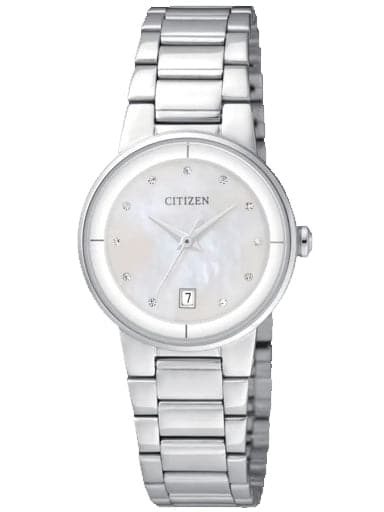 Citizen Analog Mother of Pearl Dial Women's Watch EU6010-53D - Kamal Watch Company