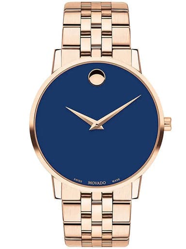 MOVADO Museum Quartz Blue Dial Men's Watch 0607353 - Kamal Watch Company