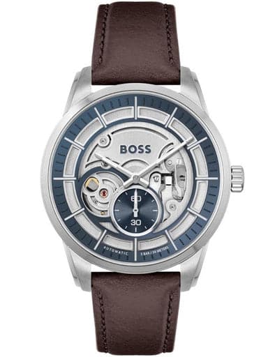 HUGO BOSS Sophio Skeleton Mechanical Automatic Chronograph Watch for Men 1513944 - Kamal Watch Company