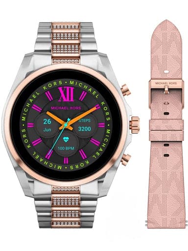 Michael Kors Gen 6 Bradshaw Two-Tone Stainless Steel Smartwatch with Strap Set MKT5137 - Kamal Watch Company