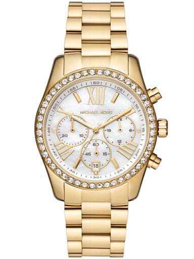 Michael Kors Lexington Lux Chronograph Gold-Tone Stainless Steel Watch MK7241I - Kamal Watch Company