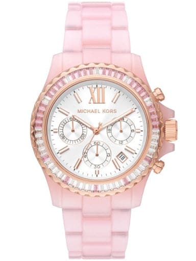 Michael Kors Everest Chronograph Blush Acetate Watch MK7240 - Kamal Watch Company