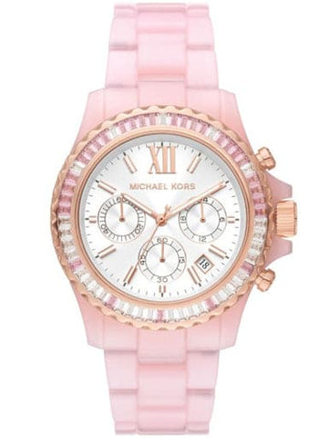 Michael Kors Everest Chronograph Blush Acetate Watch MK7240 - Kamal Watch Company