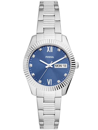 FOSSIL Scarlette Three-Hand Day-Date Stainless Steel Watch ES5197I - Kamal Watch Company