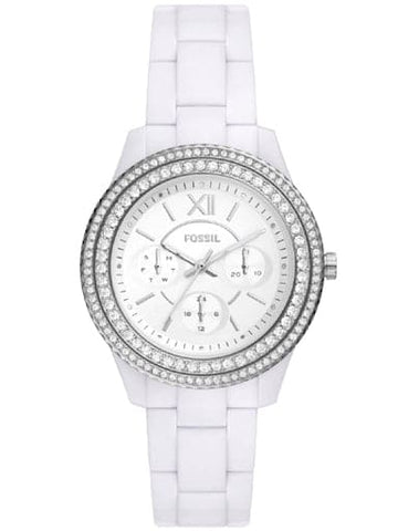 FOSSIL Stella Multifunction White Castor Oil Watch ES5151 - Kamal Watch Company
