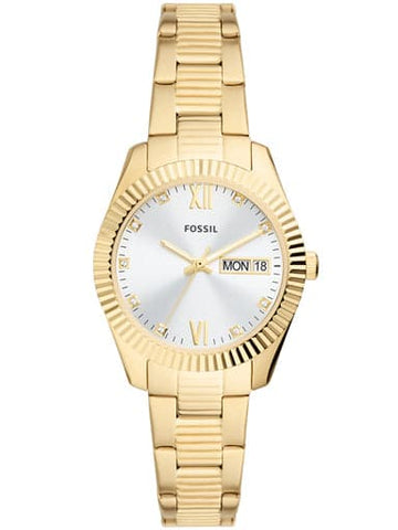 FOSSIL Scarlette Three-Hand Day-Date Gold-Tone Stainless Steel Watch ES5199I - Kamal Watch Company