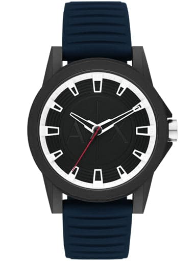 Armani Exchange Three-Hand Blue Silicone Watch Ax2521I