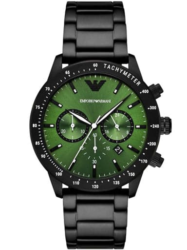 Emporio Armani Chronograph Black Stainless Steel Watch AR11472I - Kamal Watch Company