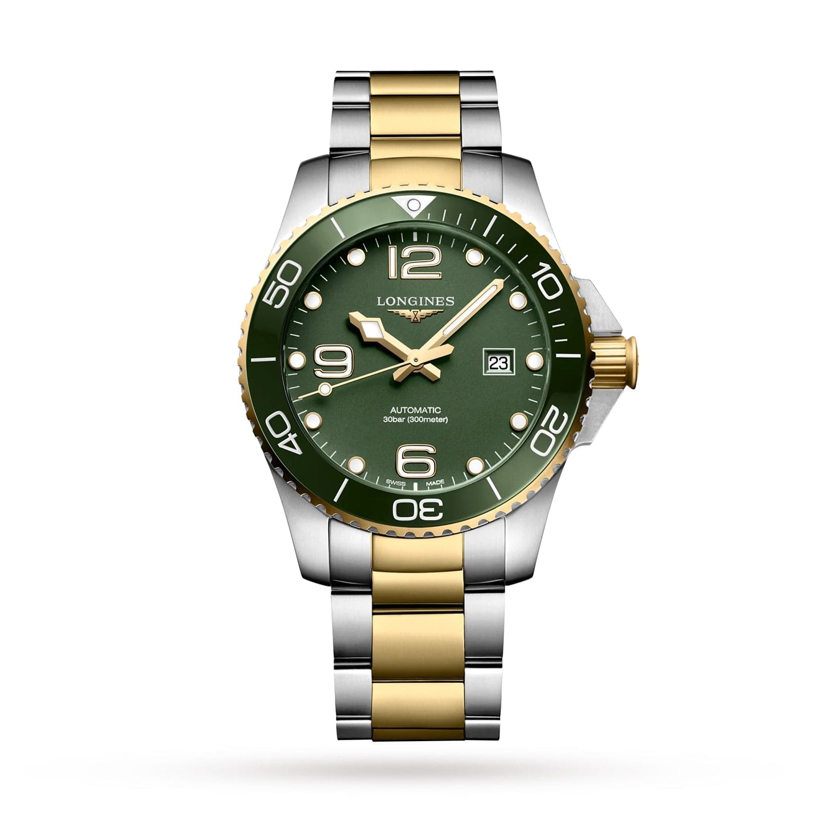 LONGINES HydroConquest 43mm Mens Watch Green-L37823067 - Kamal Watch Company