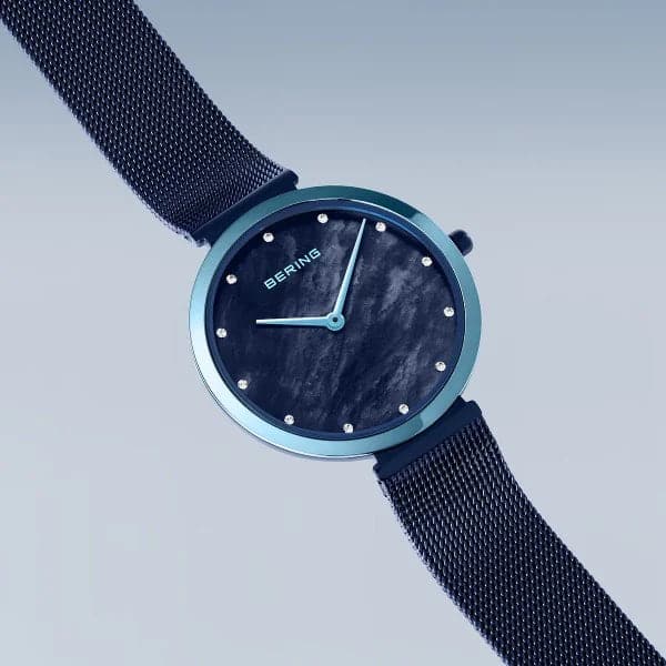 BERING Classic | polished blue | 18132-398 - Kamal Watch Company