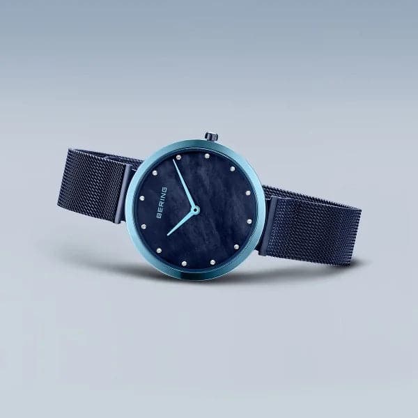 BERING Classic | polished blue | 18132-398 - Kamal Watch Company