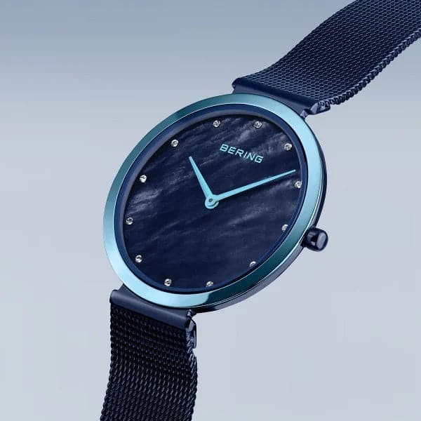 BERING Classic | polished blue | 18132-398 - Kamal Watch Company